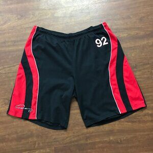 Men's Oscar DE LA Hoya Size L Black/Red Athletic Boxing Shorts